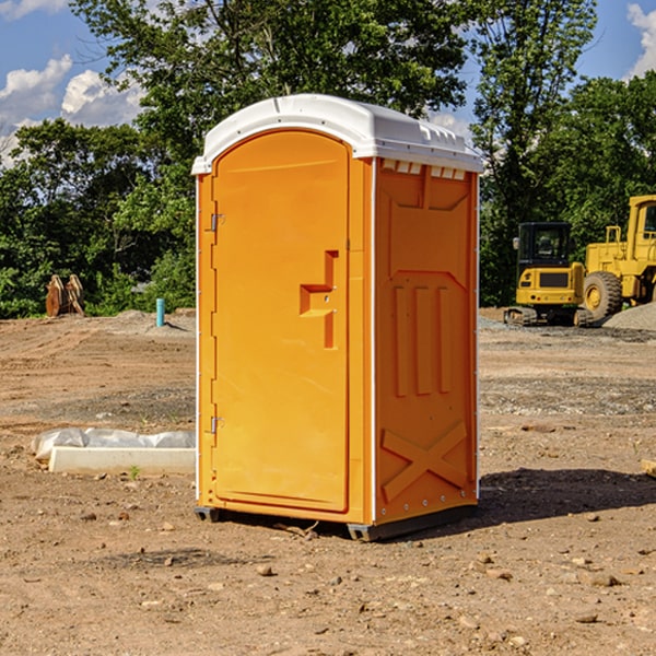 can i customize the exterior of the porta potties with my event logo or branding in Russellville